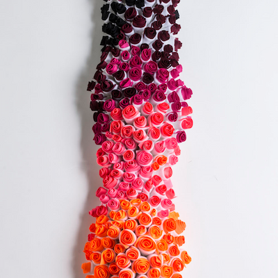  upper view of flower centerpiece